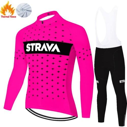 Strava Winter Thermal Fleece Jersey Tenue Cyclisme Homme Equipamento Maillot Tricotas Ropa Ciclismo Hombre Cycling 자전거의류