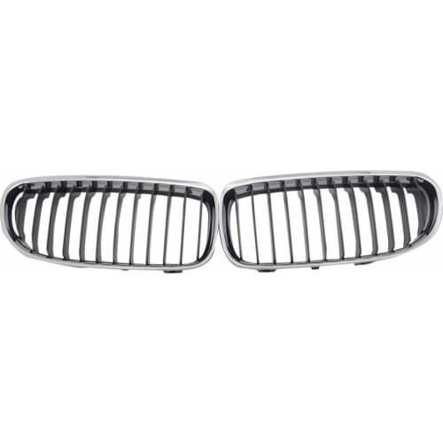 1Pair Half Chrome Car Front Kidney Grille Hood Grille Grill LH RH For BMW 3Series E90 2008-2011