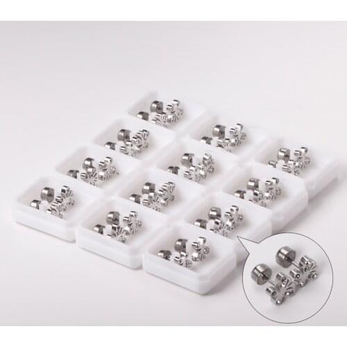 12 Pairs/lot Wholesale Stainless Steel Butterfly Earrings with Cubic Zirconia Trendy Ear Stud for Women Jewelry Accessories