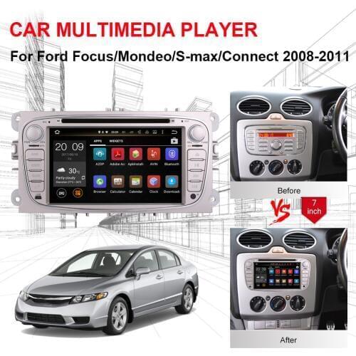 2 Din Android 8.0 Octa Core 4GB RAM Car GPS Navigation For Ford Focus/Mondeo/S-max/Connect 2008-2011 Car Radio Stereo Wifi DAB