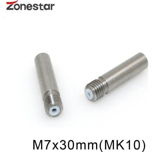 3PCS/LOT 3D Printer Throat MK6 (M6*30mm) or MK10 (M7*30mm) For 1.75mm Filament Stainless Steel