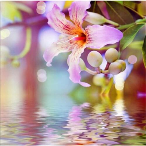 5D Diy Daimond Painting Lake Needlework Embroidery Home Decor Cross Stitch Flower Sale Pic By Numbers