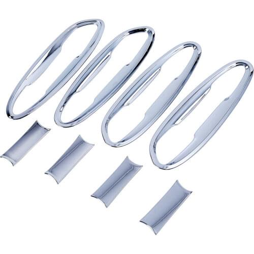8PCS Chrome Exterior Door Handle Bowl Cup Cap Cover Trim Frame Fit For Lexus ES350 ES300h 2019 2020 2021