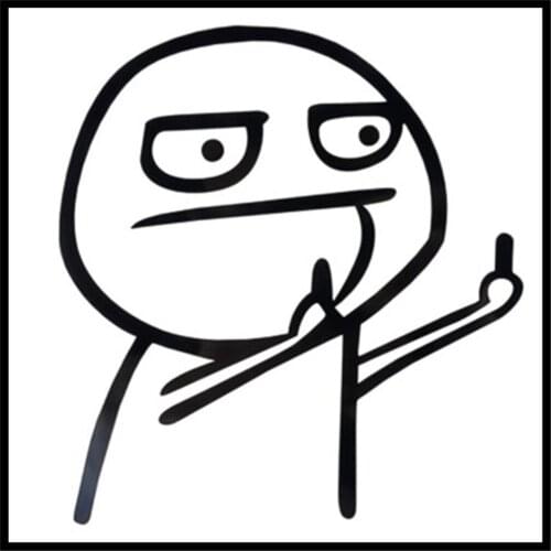 Car Accessories Cartoon Funny Middle Finger Stickers modeling for Kia ProCeed Optima K900 Sportage Sorento Sedona Avante Sonata