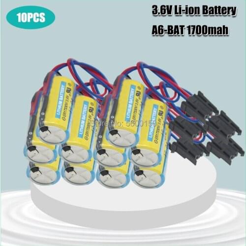 10pcs Original NEW ER17330V 3.6V PLC Battery Batteries For Mitsubishi Servo A6BAT PLC Battery