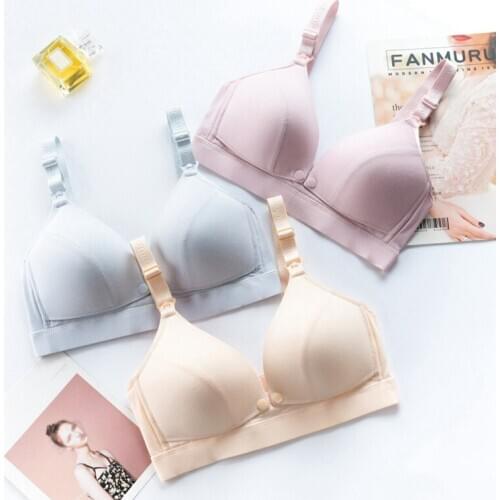 2020 Sleep Breast feeding Bras Cotton Maternity Nursing Underwear For pregnant Women Front Closure Comfortable bra Plus Size