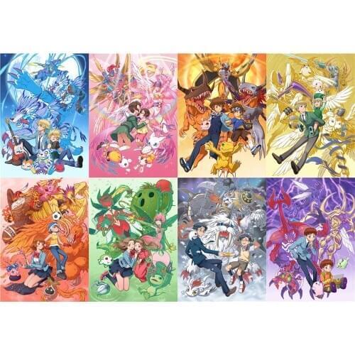 Digimon Adventure Dropkick Polypropylene A3 8 pieces Posters wall poster PPP128