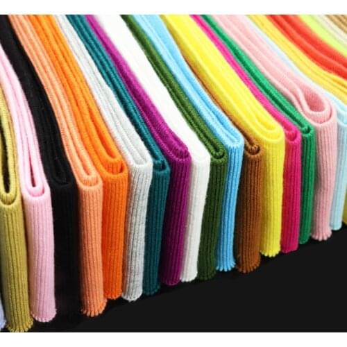 7*85CM High Stretch Knitted rib Cotton Fabric T-shirt Neckline elastic collar cuffs Trim For Clothing Accessories fabric