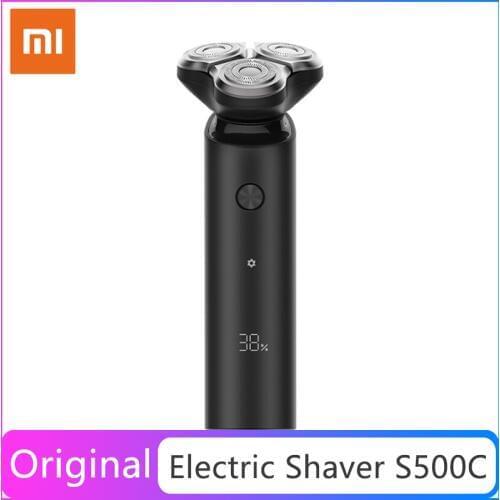 XIAOMI MIJIA Electric Shaver S500 Portable Flex Razor 3 Head Dry Wet Shaving Washable beard trimmer trimer intelligent low noise