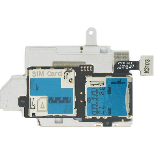 For Samsung Galaxy S3 LTE GT-I9305 SIM And MicroSD Memory Card Holder Slot Reader Flex Cable 10pcs/lot