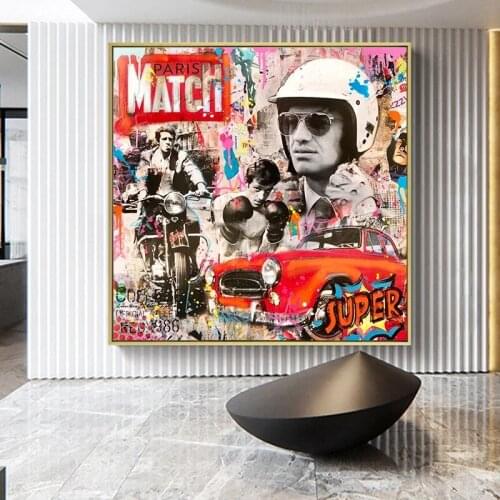 Graffiti Art Canvas Painting Ayrton Senna F1 Formula 1 Mclaren Racing Car Posters and Prints For Living Room Wall Decor