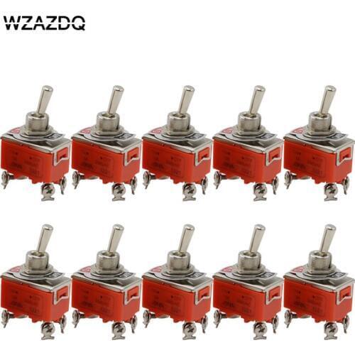 Button switch shaking rocker switch 10pce 1221 single pole single throw toggle power switch four legs three gears