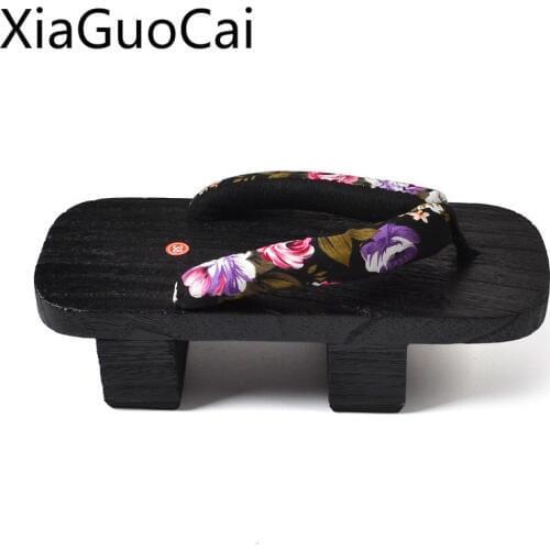 Summer Unisex Sandals Lightweight Platform Mens Flip-flops Wooden Raft Casual Flip-flops Slippers Summer Flower Slides
