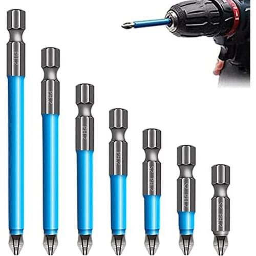 Magnetic Anti-slip Drill Bit 7pcs Magnetic Ph2 Phillips Bits Set Hand Tools Screwdriver Drill Bit 25mm-150mm Parafusadeira
