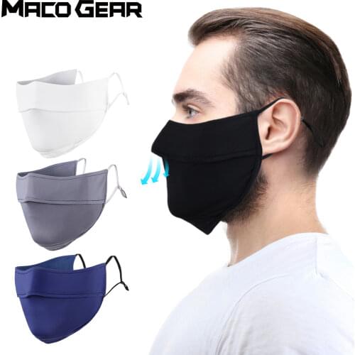 Summer UV Protection Cycling Ice Silk Face Mask Sun Washable Bandana Adjustable Reusable Breathable Hunting Sports Scarf Men