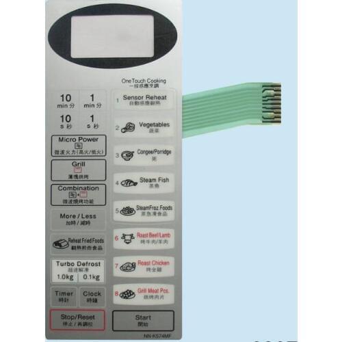 Microwave oven membrane panel touch switch NN-K574MF 20.4X8CM