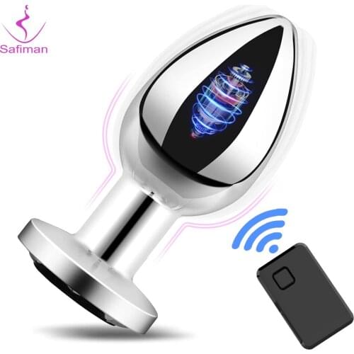 Metal Anal Plug Vibrator For Women Vagina Dildos Masturbators Massager Butt Plug Remote Control Erotic Adult Sex Toys For Couple