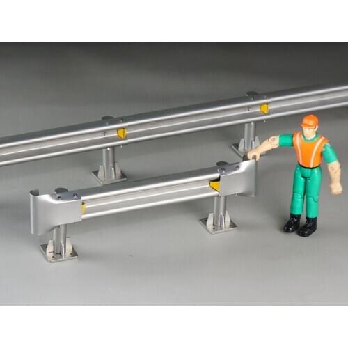 Rc Car Metal Highway Guardrail Model For 1/14 Tamiya Tractor Trailer Truck Model & 1/10 Rc Crawler Car + On Road Rc Drift Car
