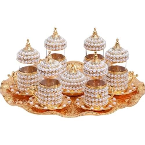 SIX-PERSON DRINK SET - SIX YELLOW-SIX DRINKS SIX SIX STONE SIX SIXED STONE SILVER SET - PEARL - YELLOW FREE SHIPPING