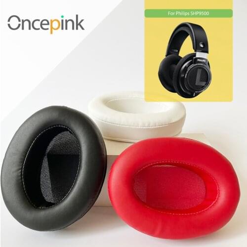 Oncepink Replacement EarPads Headband For Philips SHP9500 Headphone Ear Cushion Repair Parts Earphones Accessories