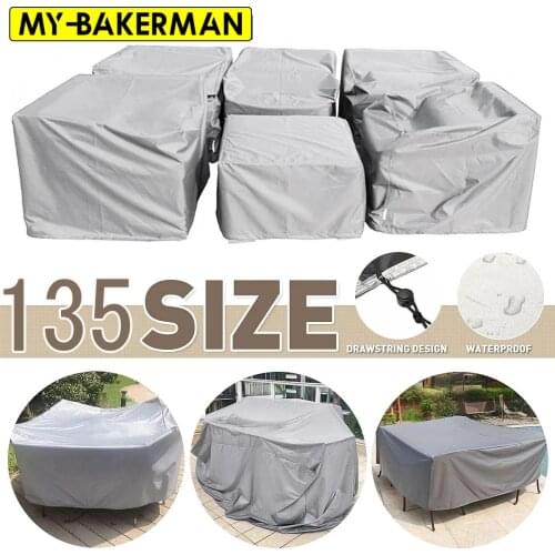 135 Sizes Furniture Dustproof Cover For Rattan Table Cube Chair Sofa Oxford Cloth Waterproof Rain Garden Patio Protective Cover