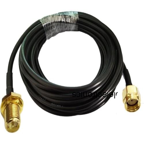 RP-SMA Female Pin Nut Bulkhead to RP-SMA male LMR195 RF Cable Connector Adapter 50ohm 50CM 1/2/3/5/10/15/20/25/30m