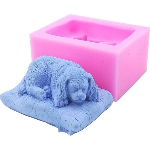 Monqui Dog Puppy Silicone Soap Molds Candle Molds Art Craft Molds Resin Molds