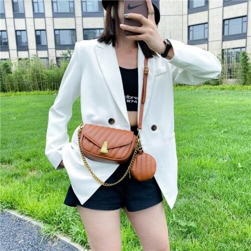 High Quality Chain Handbag and Composite Bag Female Designer Luxury Brand Crossbody Bag Purse 2PCS Fashion Woman Shoulder Bags