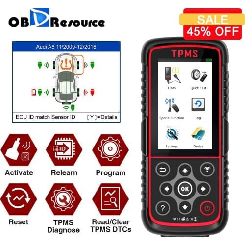 T2 OBD2 TPMS Programming Diagnostic Activate 20 Sensor Check Key FOB Read Car Tire Pressure Monitoring System Codes