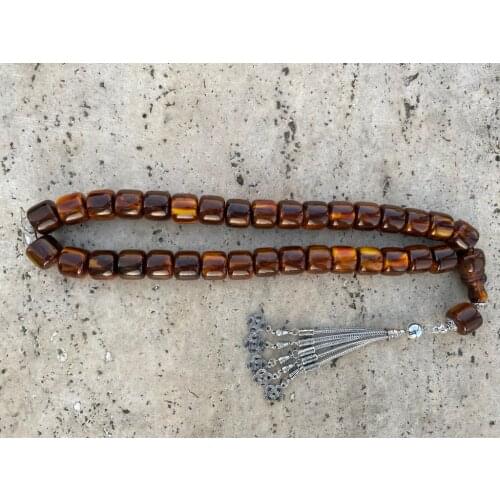 Tasbih Ottoman Faturan German Cherry Amber Sandalous Misbaha Rosary Free Shipping #21B