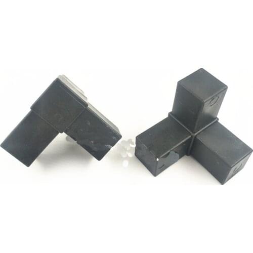Deputy Steel Frame Corner Bracket 25x25 Solid Plastic Square Tube Fittings Stainless Steel Pipe Elbow Connector