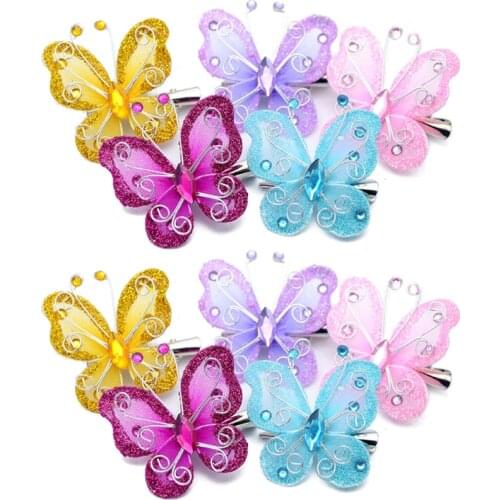 10 Pcs Butterfly Hair Clips Cute Headdress Hairpin Barrette for Kids Baby Girls Children Gift