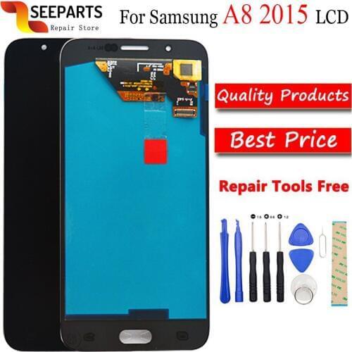 Super AMOLED LCD Display For Samsung Galaxy A8 2015 A800 A8000 A800F LCD Display Touch Screen Digitizer Assembly