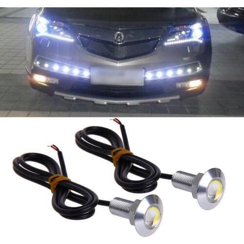 1 Pair DC 12V 23mm Eagle Eye LED Daytime Running DRL Light Car Auto Lamp White