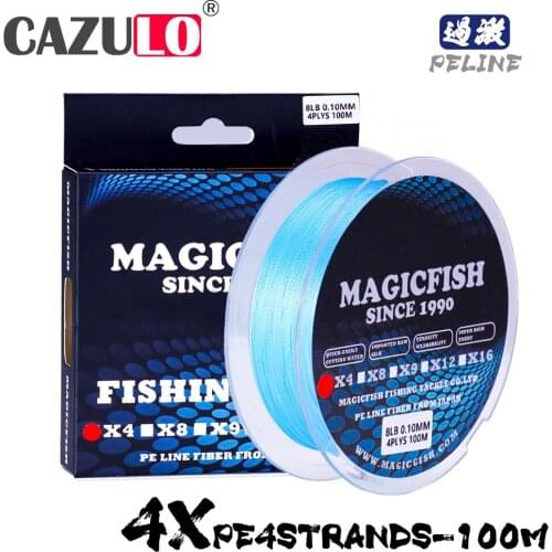 2021 New X4 Fishing Line Linha Multifilamento Pe 100M Trenzado Braided Pesca Accesorios Mar A La Carpe Linha Peche Hilo Trenzado