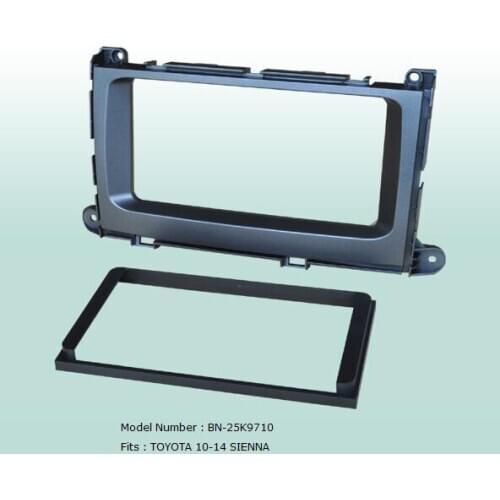 Car Fascias 2 Din Audio Panel Frame Dash Kit For Sienna 2010 2011 2012 2013 2014