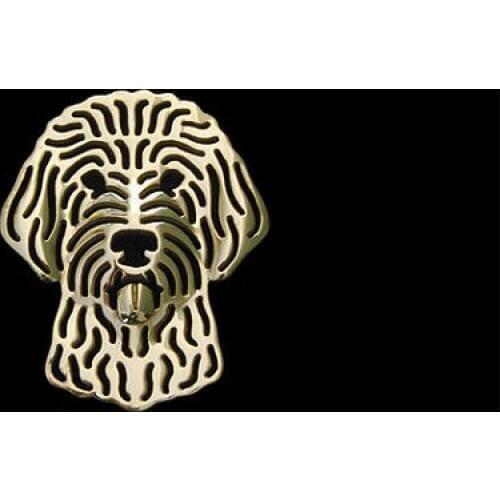 New Design Classic Animal Goldendoodle Dog Broche Gold Silver Color Designer Brooch For Men Overwatch Gift For Friend Father