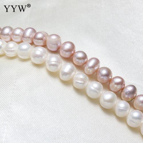 Cultured Potato Freshwater Pearl Beads natural 6-7mm Approx 0.8mm Sold Per Approx 15 Inch Strand