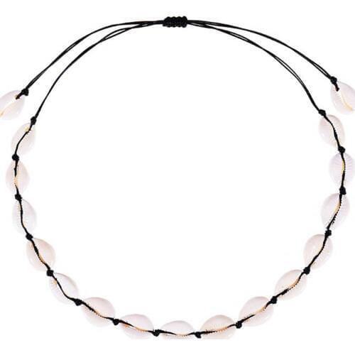 Kolye Vsco Collares Choker Cross-border Hot Style Bohemia Natural Necklace Bracelet Suit Pure Manual Weaving Collarbone Chain