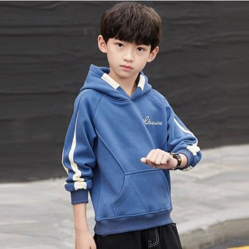 Kids boys hoodie sweater new spring and autumn long-sleeved hooded shirt shirt 5-12 years old