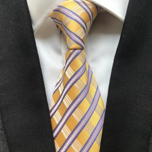 10 cm Width New Design Mens Ties Jacquard Woven Neck Tie Classic Plaids Neckties for Men