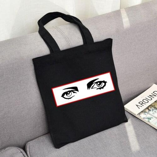 Punk Anime Aesthetics New Canvas Bag Totes for Men Women Simple Japan Print Shopping Bags Girls Life Casual Pacakge Shoulder Bag