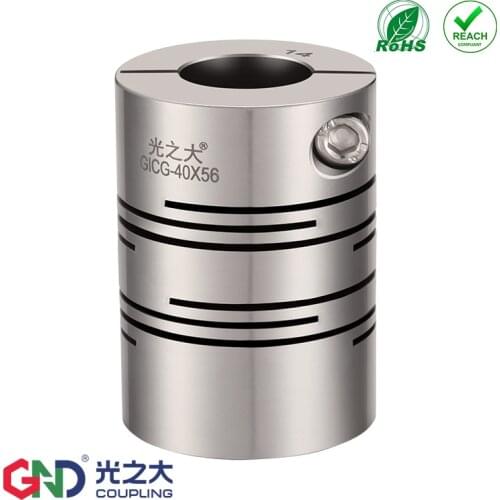 Free shipping GICG stainless steel parallel lines clamp type shaft coupling for stepmotor/servomotor D16L16