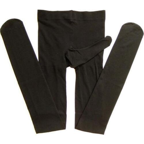 Men Women Sexy Open Penis Sleeve Tights Masturbation Collants Elastic Warm Pantyhose Thick Medias Mujer Strumpfhose