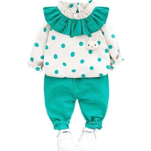 New Spring Autumn Baby Girl Clothes Suit Fashion Children Cotton T Shirt Pants 2Pcs/sets Toddler Casual Clothing Kids Tracksuits