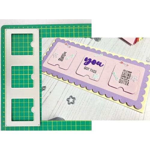 Uncover The Surprise Card 2021 New Metal Cutting Dies Knife Mould Scrapbook Album Greeting Card Decoration DIY Handmade Art