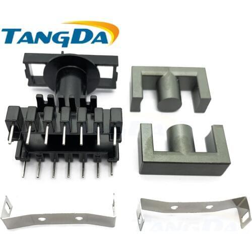 Tangda ETD29 transformer bobbin transformer frame +PC40 ferrite core soft magnetic core ETD 29 14pin 14p 7+7 vertical AG
