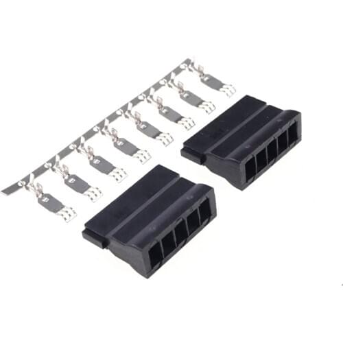 100 Lots SATA Serial Port Power Connector housing Plug Short type + Crimp Terminal gold plate for SATA Hard Drive Computer