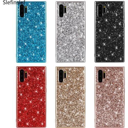 For Samsung Galaxy Note 10 Case Luxury Hard PC Shining Glitter Slim Protective Back Cover case for samsung note 10 plus 10pro