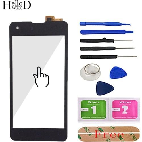 4.7'' Mobile For Highscreen Omega Prime S Touch Screen Glass Front Outer Glass Digitizer Panel Lens Sensor Flex Cable Adhesive